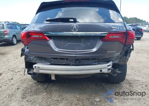2017 Acura Mdx Technology Package from USA, damaged, VIN 5FRYD4H57HB018151